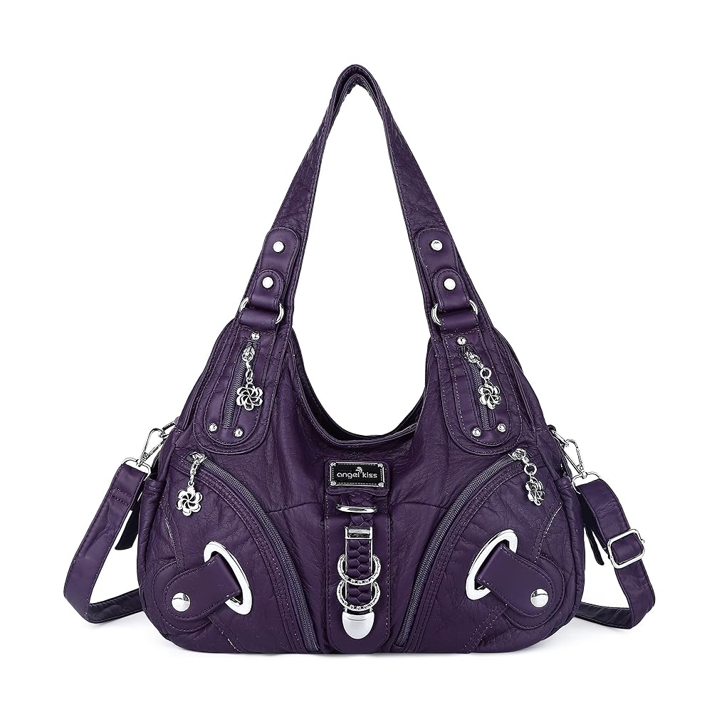 Amazon | Angel kiss ハ (Purple) | ショルダーバッグ